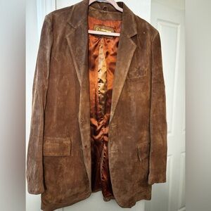 Size M Vintage Deerskin Trading Post Brown Suede Blazer